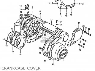 CRANKCASE COVER - GS850GL 1980 (T) USA (E03)