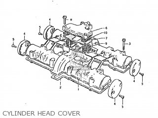 CYLINDER HEAD COVER - GS850GL 1980 (T) USA (E03)