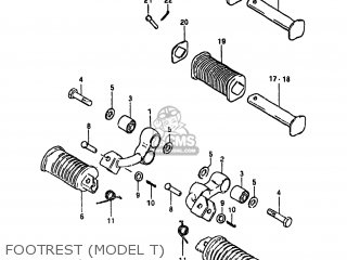 FOOTREST (MODEL T) - GS850GL 1980 (T) USA (E03)