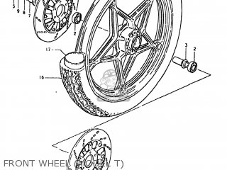 FRONT WHEEL (MODEL T) - GS850GL 1980 (T) USA (E03)