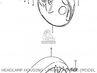 HEADLAMP HOUSING - FRONT FENDER (MODEL T) - GS850GL 1980 (T) USA (E03)