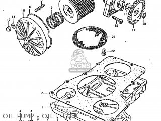 OIL PUMP - OIL FILTER - GS850GL 1980 (T) USA (E03)