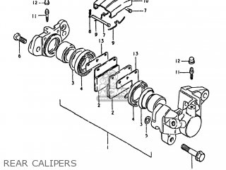 REAR CALIPERS - GS850GL 1980 (T) USA (E03)