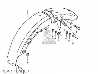 REAR FENDER - GS850GL 1980 (T) USA (E03)
