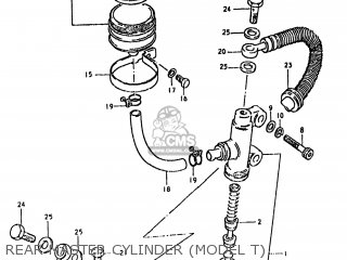 REAR MASTER CYLINDER (MODEL T) - GS850GL 1980 (T) USA (E03)