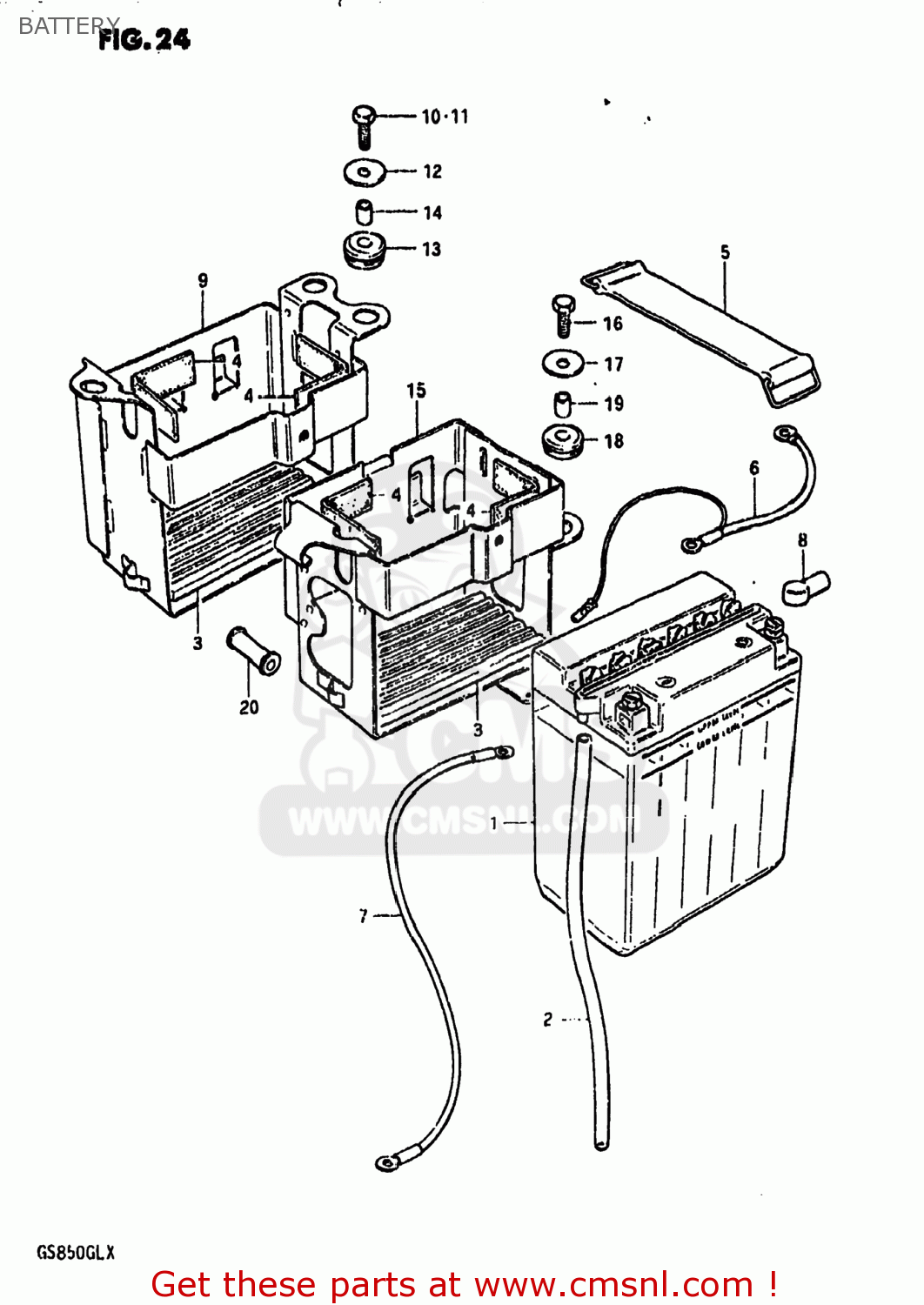 BATTERY GS850GL 1981 (X) USA (E03)