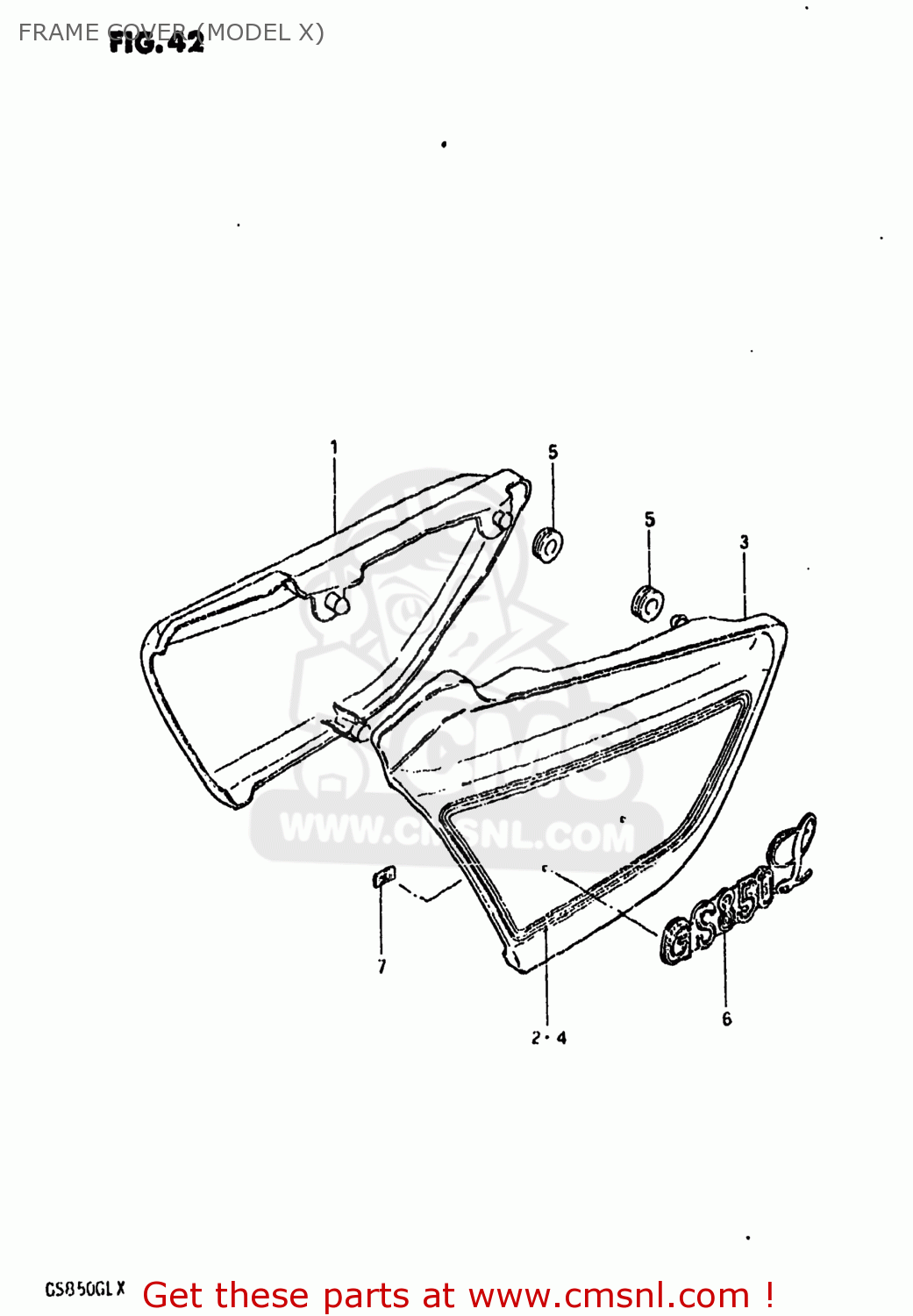 FRAME COVER (MODEL X) GS850GL 1981 (X) USA (E03)