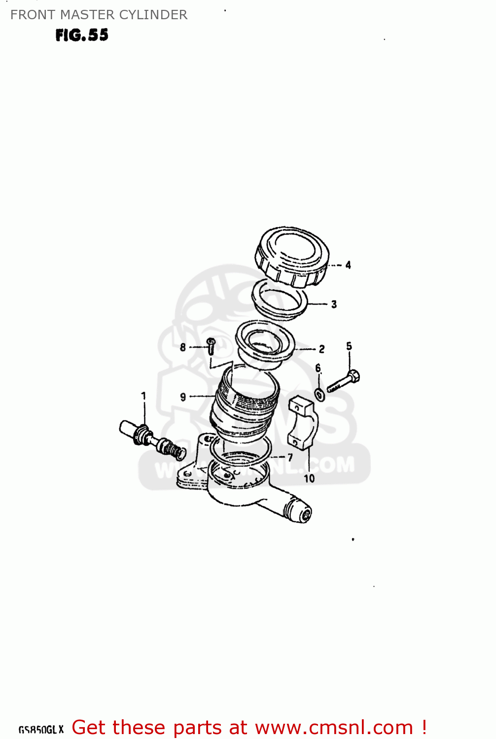 FRONT MASTER CYLINDER GS850GL 1981 (X) USA (E03)