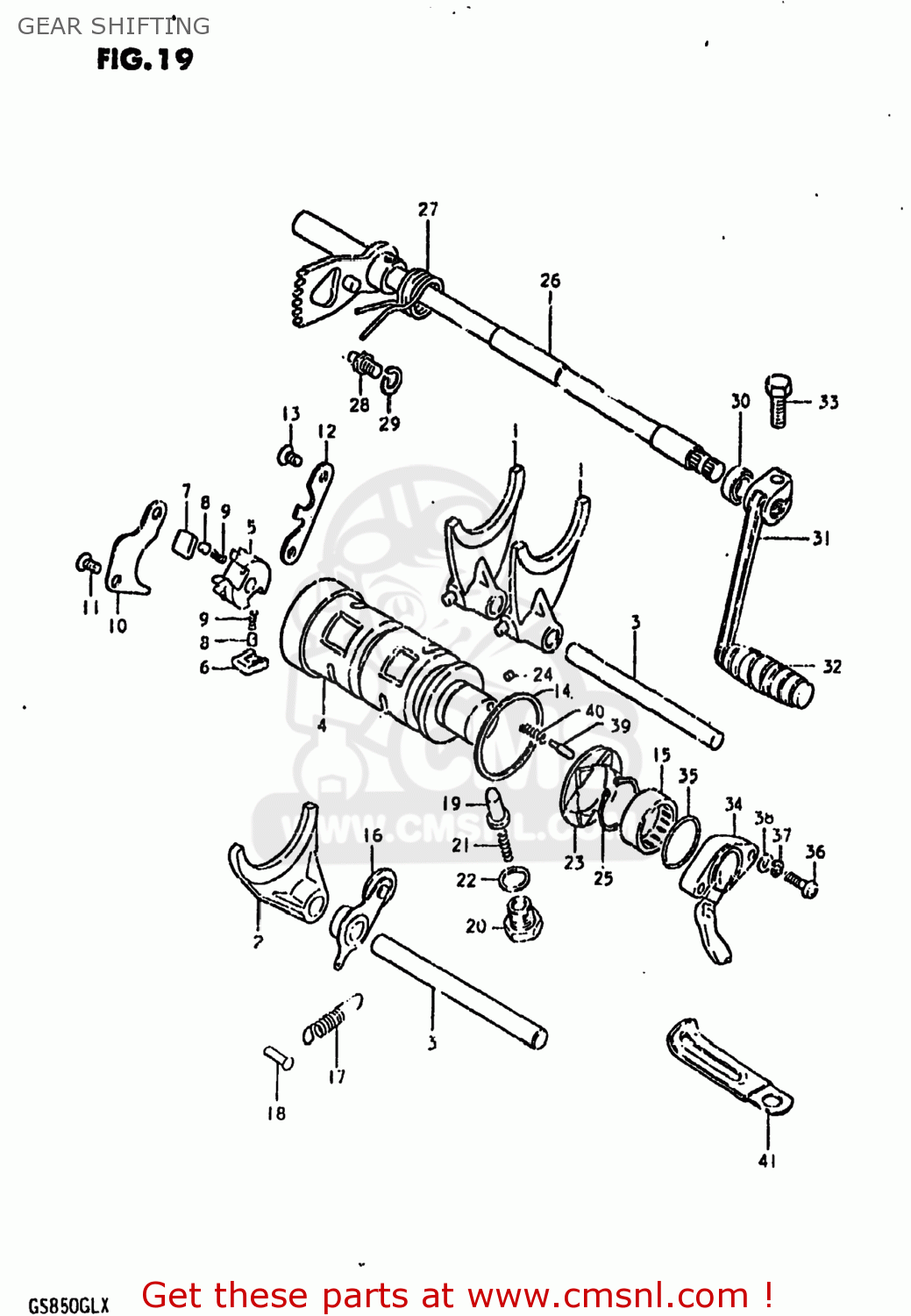 GEAR SHIFTING GS850GL 1981 (X) USA (E03)