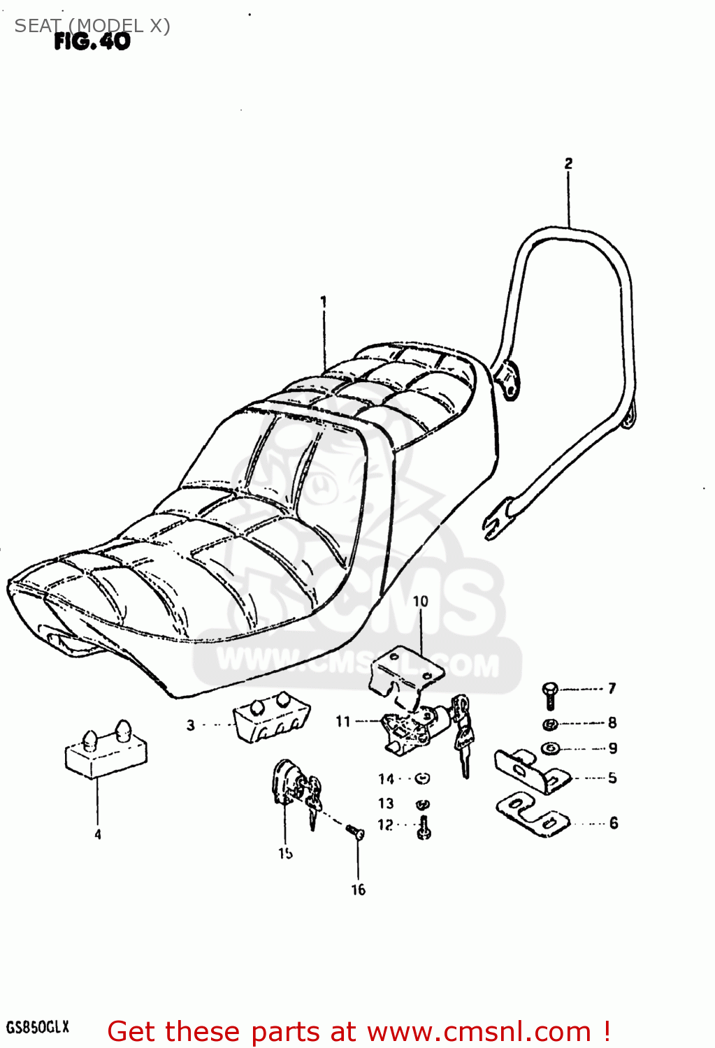 SEAT (MODEL X) GS850GL 1981 (X) USA (E03)