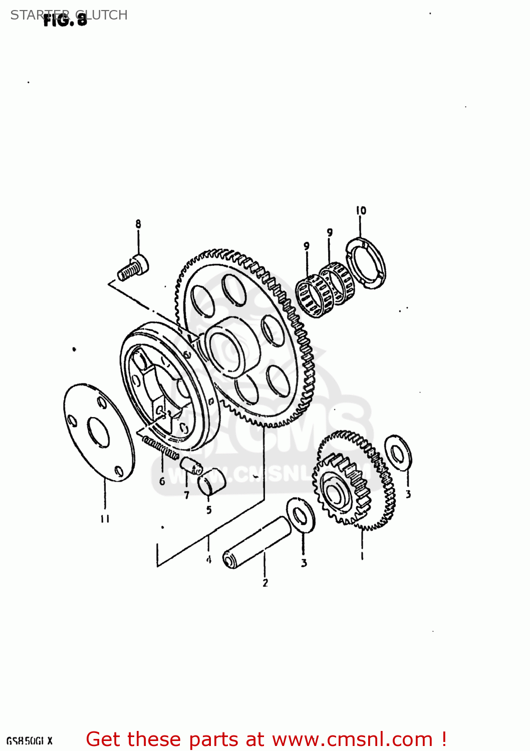 STARTER CLUTCH GS850GL 1981 (X) USA (E03)
