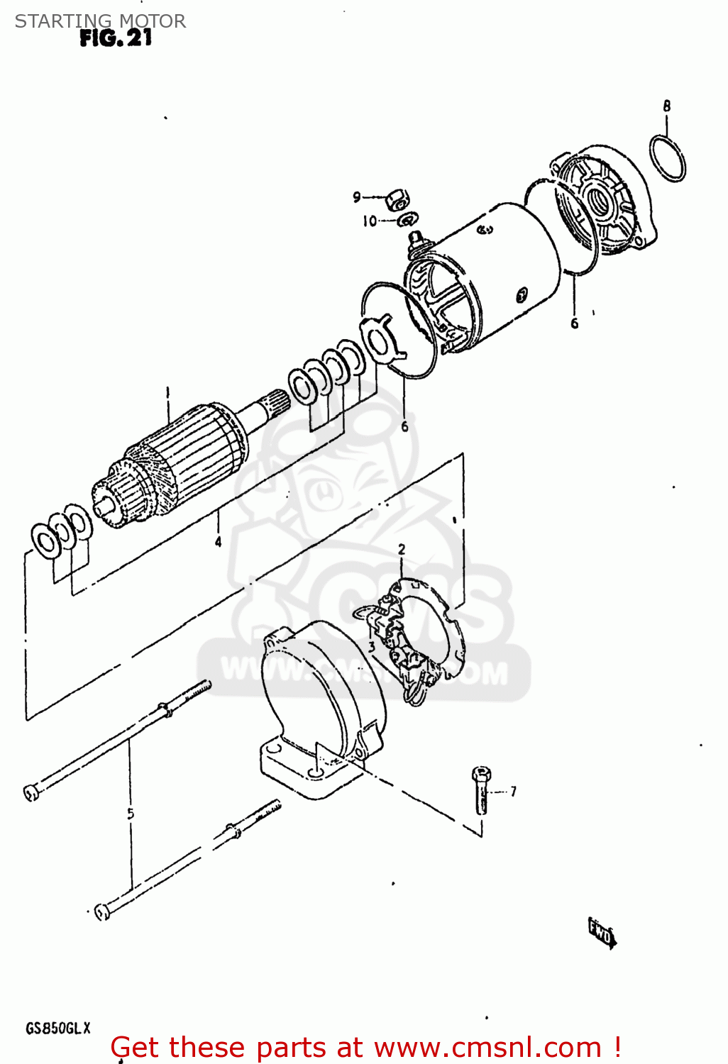 STARTING MOTOR GS850GL 1981 (X) USA (E03)