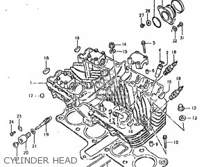 CYLINDER HEAD - GS850GL 1981 (X) USA (E03)