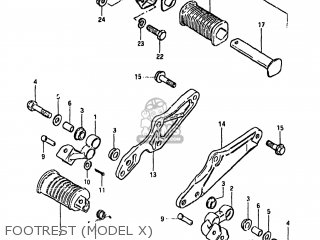 FOOTREST (MODEL X) - GS850GL 1981 (X) USA (E03)
