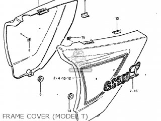 FRAME COVER (MODEL T) - GS850GL 1981 (X) USA (E03)