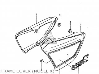 FRAME COVER (MODEL X) - GS850GL 1981 (X) USA (E03)