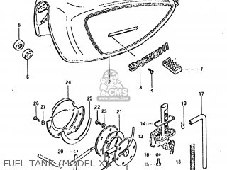 FUEL TANK (MODEL X) - GS850GL 1981 (X) USA (E03)