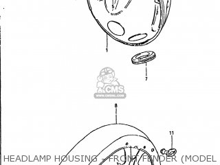 HEADLAMP HOUSING - FRONT FENDER (MODEL X) - GS850GL 1981 (X) USA (E03)
