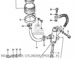 REAR MASTER CYLINDER (MODEL X) - GS850GL 1981 (X) USA (E03)