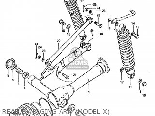 REAR SWINGING ARM (MODEL X) - GS850GL 1981 (X) USA (E03)