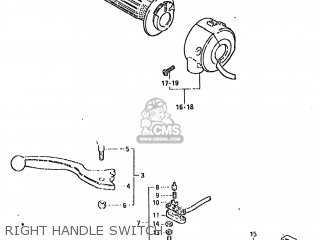 RIGHT HANDLE SWITCH - GS850GL 1981 (X) USA (E03)