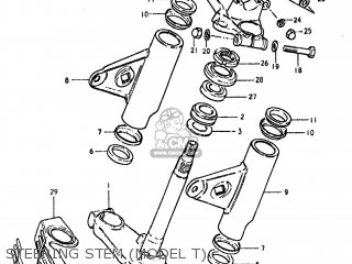 STEERING STEM (MODEL T) - GS850GL 1981 (X) USA (E03)