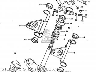 STEERING STEM (MODEL X) - GS850GL 1981 (X) USA (E03)