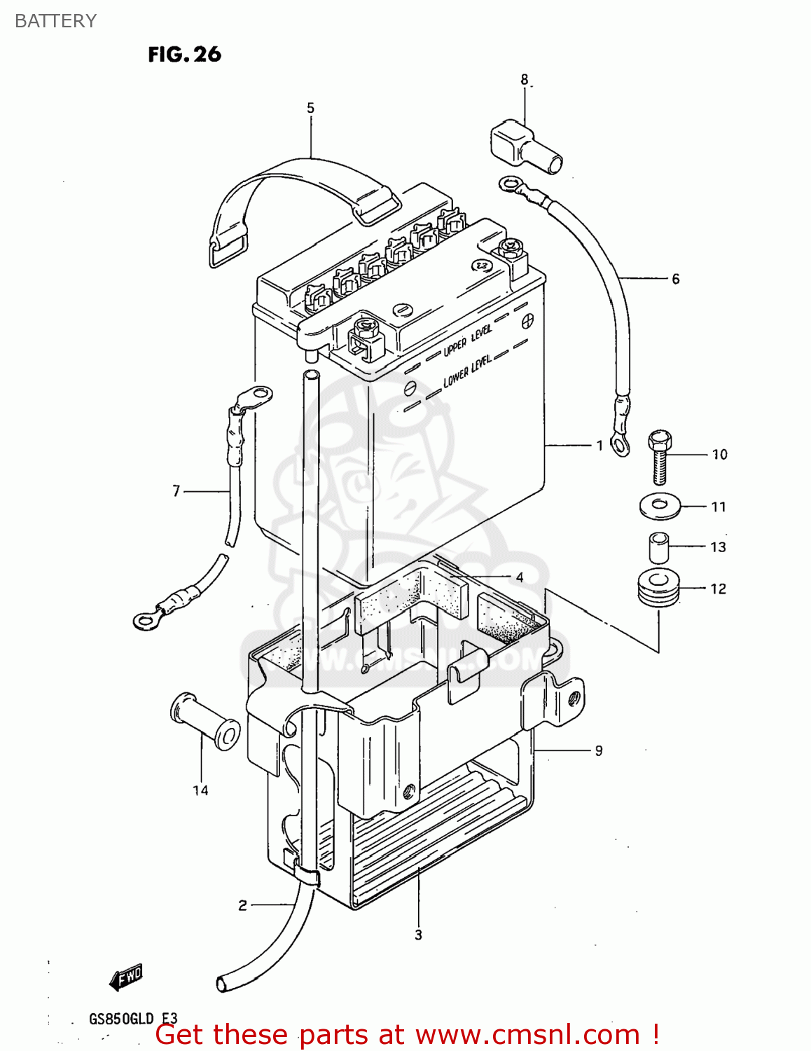BATTERY GS850GL 1982 (Z) USA (E03)
