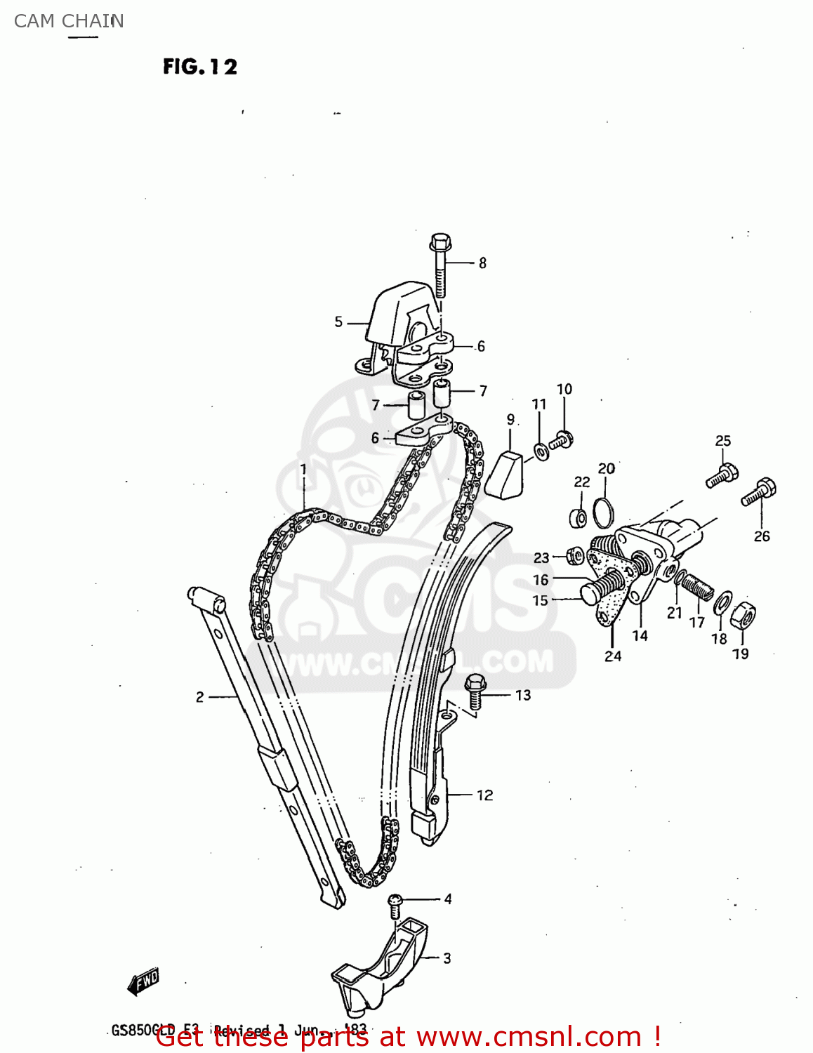 CAM CHAIN GS850GL 1982 (Z) USA (E03)