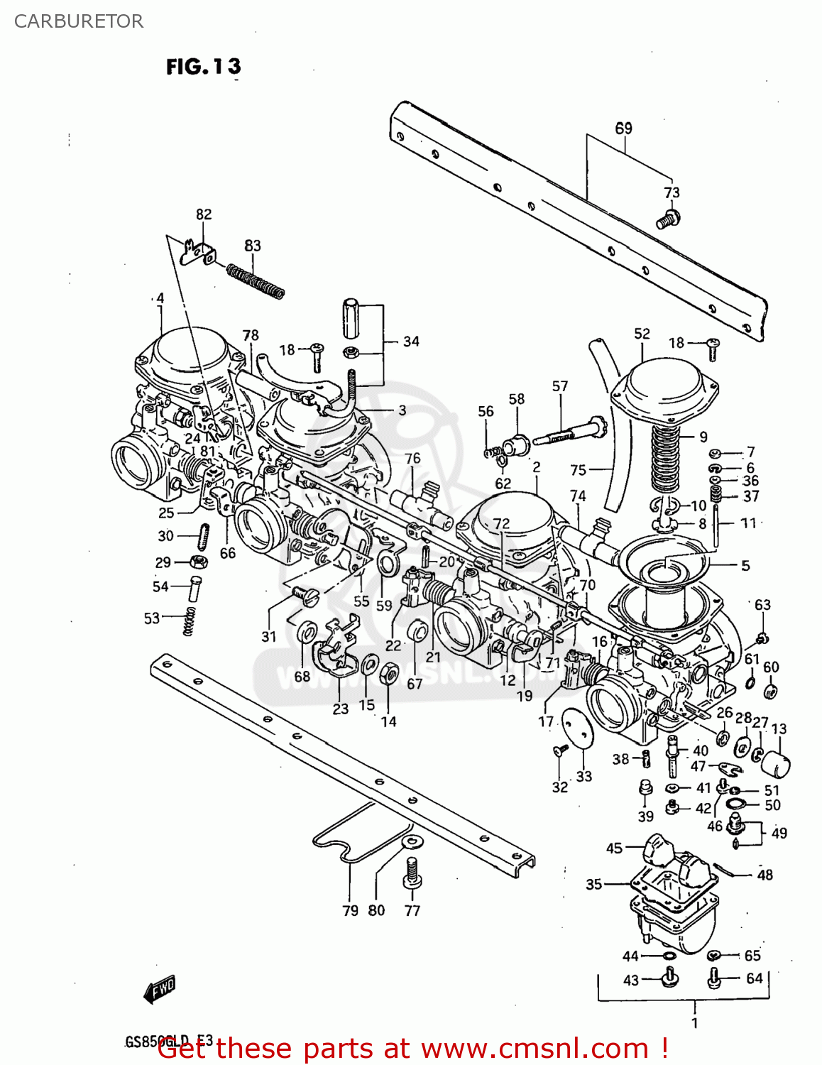 CARBURETOR GS850GL 1982 (Z) USA (E03)