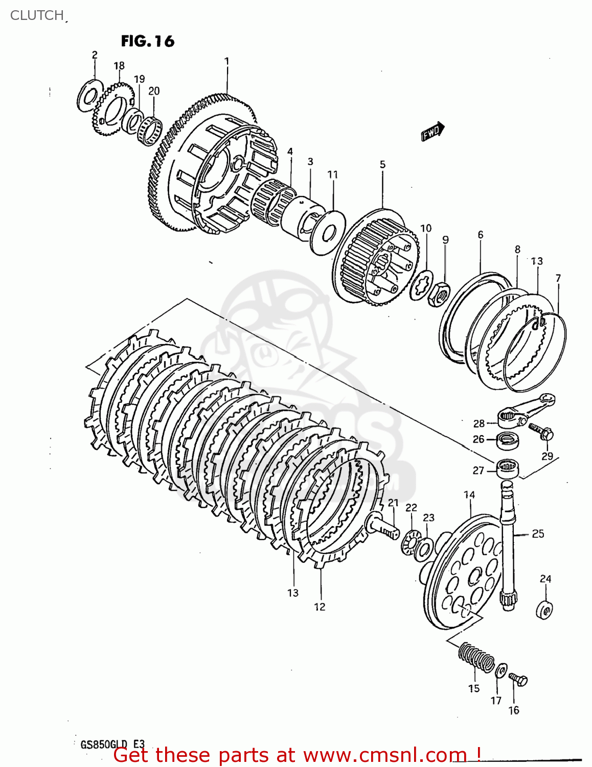 CLUTCH GS850GL 1982 (Z) USA (E03)