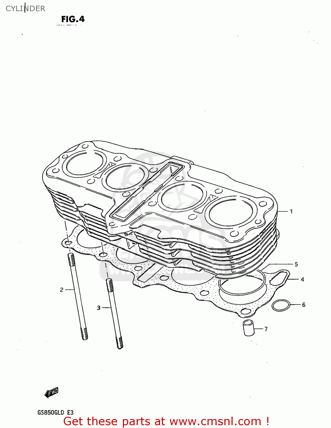 CYLINDER GS850GL 1982 (Z) USA (E03)