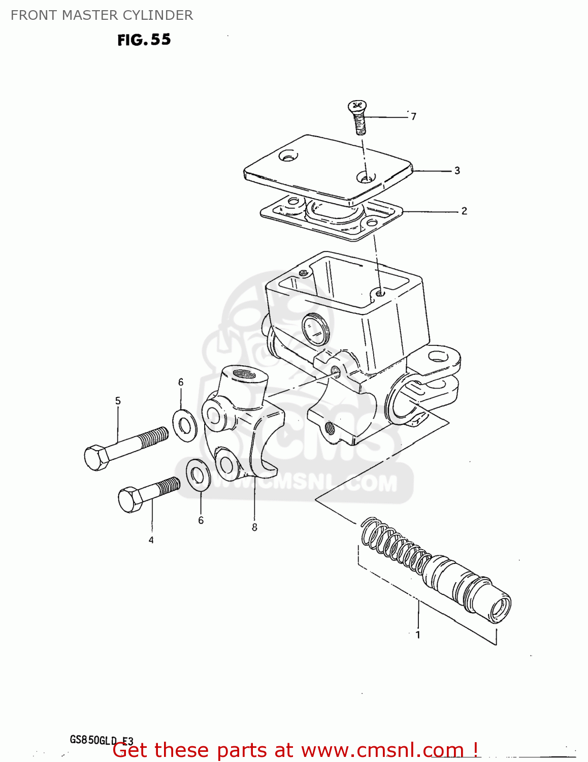FRONT MASTER CYLINDER GS850GL 1982 (Z) USA (E03)