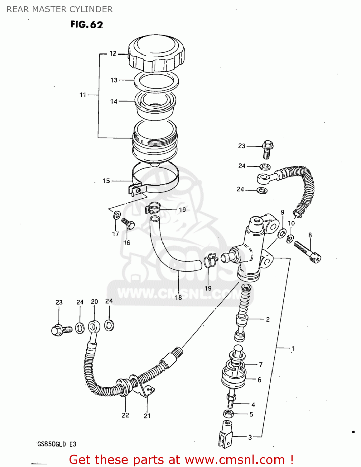 REAR MASTER CYLINDER GS850GL 1982 (Z) USA (E03)