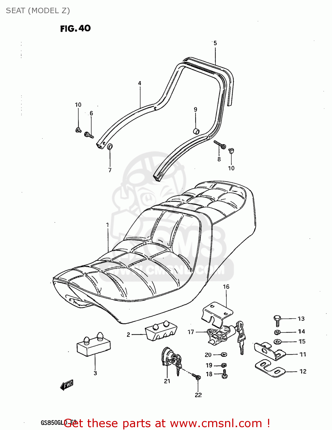 SEAT (MODEL Z) GS850GL 1982 (Z) USA (E03)