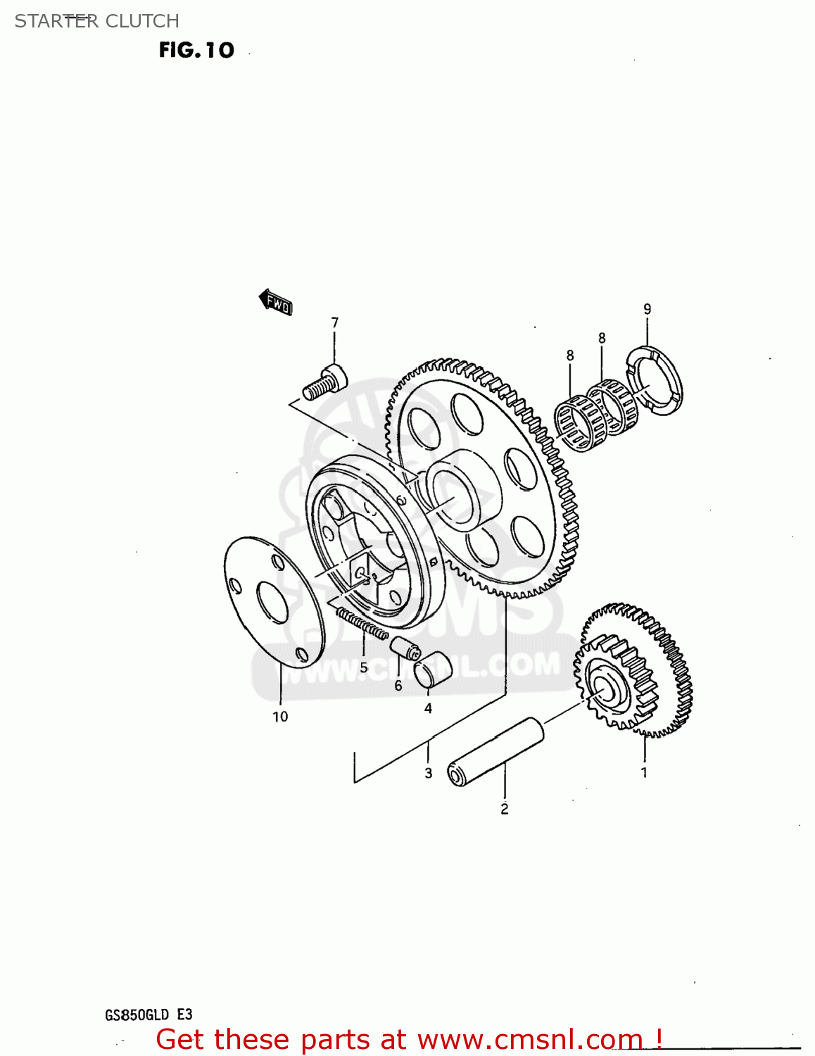 STARTER CLUTCH GS850GL 1982 (Z) USA (E03)