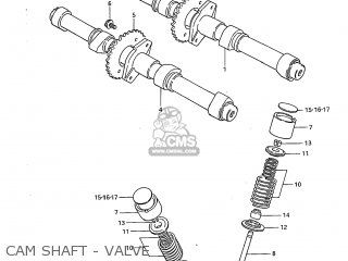 CAM SHAFT - VALVE - GS850GL 1982 (Z) USA (E03)