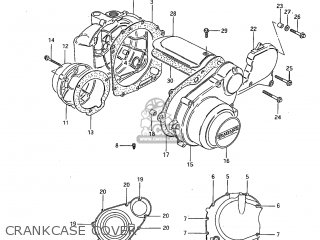 CRANKCASE COVER - GS850GL 1982 (Z) USA (E03)