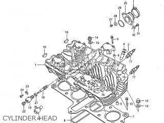 CYLINDER HEAD - GS850GL 1982 (Z) USA (E03)