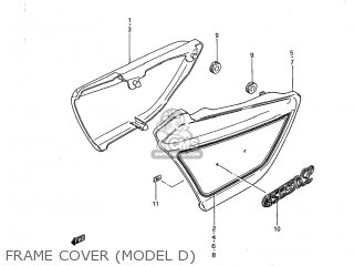 FRAME COVER (MODEL D) - GS850GL 1982 (Z) USA (E03)