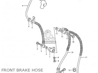 FRONT BRAKE HOSE - GS850GL 1982 (Z) USA (E03)