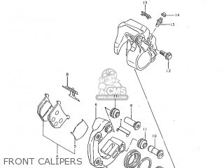 FRONT CALIPERS - GS850GL 1982 (Z) USA (E03)