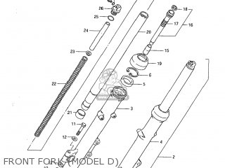 FRONT FORK (MODEL D) - GS850GL 1982 (Z) USA (E03)