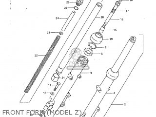 FRONT FORK (MODEL Z) - GS850GL 1982 (Z) USA (E03)