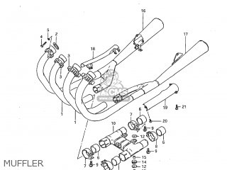 MUFFLER - GS850GL 1982 (Z) USA (E03)