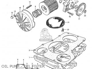 OIL PUMP - OIL FILTER - GS850GL 1982 (Z) USA (E03)