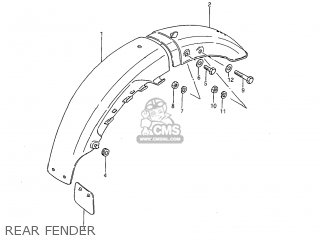 REAR FENDER - GS850GL 1982 (Z) USA (E03)
