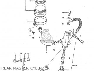 REAR MASTER CYLINDER - GS850GL 1982 (Z) USA (E03)