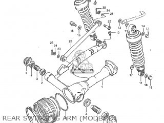 REAR SWINGING ARM (MODEL D) - GS850GL 1982 (Z) USA (E03)