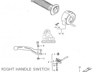 RIGHT HANDLE SWITCH - GS850GL 1982 (Z) USA (E03)